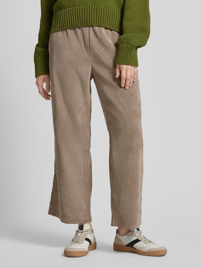 MAC Cropped Culotte aus Cord Hellbraun 4