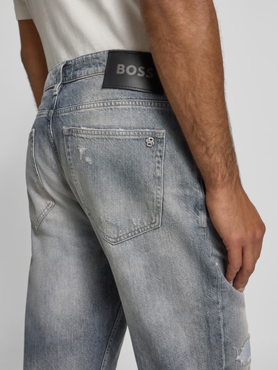 BOSS Orange Tapered fit jeans van puur katoen, model 'TROY BO CAST' Lichtgrijs - 3