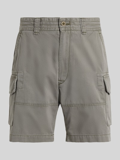 Produktfoto, Relaxed Fit Cargoshorts aus reiner Baumwolle von Polo Ralph Lauren in Optik: Unifarben mit Logo-Stitching, Webstruktur, Cargotaschen