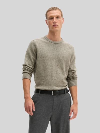 Marc O'Polo Pullover mit Tweedstruktur Beige 4