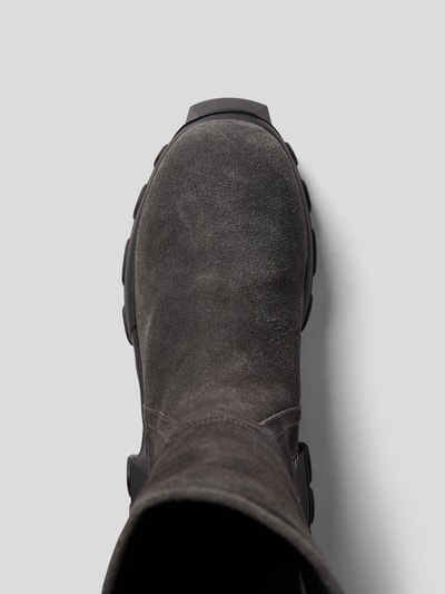 Rick Owens Boots aus Veloursleder Dunkelgrau 6