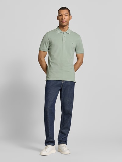 Christian Berg Men Koszulka polo o kroju regular fit z przeszyciami Trzcinowy 1