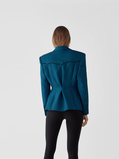 Alexandre Vauthier Blazer mit Hahnentrittmuster Blau 5