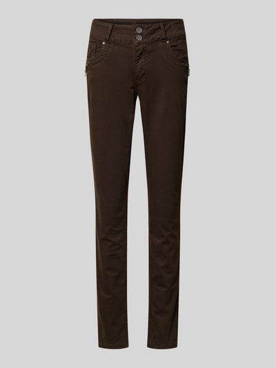 Buena Vista Cropped Hose mit Eingrifftaschen Modell 'TUMMYLESS Z CROPPED' Dunkelbraun 2