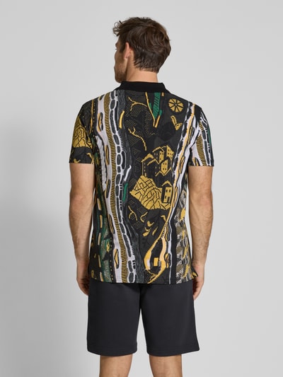 CARLO COLUCCI Regular Fit Poloshirt mit kurzer Knopfleiste Hellgelb 5