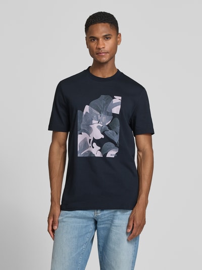 BOSS Regular Fit T-Shirt aus reiner Baumwolle Modell 'C-THOMPSON 239' Marine 4