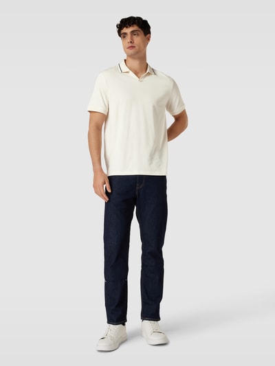 Roy Robson Regular fit poloshirt met contraststrepen Offwhite - 1