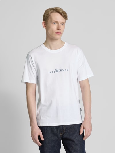 Jack & Jones T-Shirt mit Label-Print Modell 'VARENNA' Weiss 4