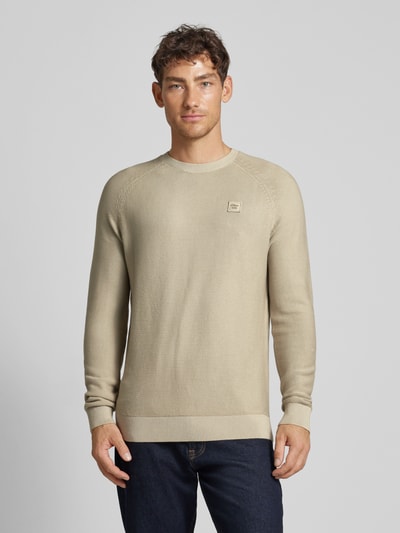 s.Oliver RED LABEL Gebreide pullover met ribboorden Beige - 4