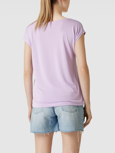 Pieces T-shirt met V-hals en siernaad Lavendel - 5