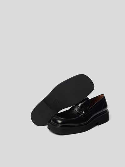Marni Penny-Loafer mit Schaftbrücke Schwarz 4
