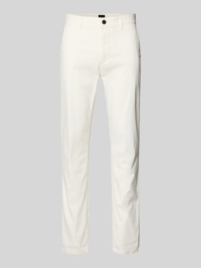 Produktfoto, Slim Fit Chino aus Baumwoll-Mix Modell 'Chino Slim' von BOSS Orange in effen kleuren, katoenmix twill, steekzakken, knoop- en ritssluiting, labelpatch.