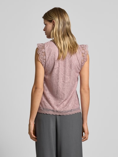 Pieces Regular fit top met kant, model 'COLLINE' Oudroze - 5