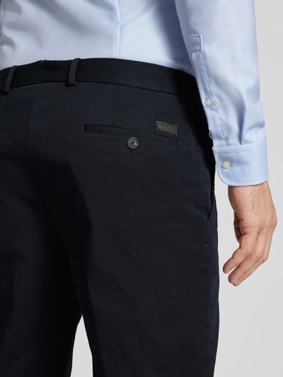 JOOP! Collection Slim fit chino met ceintuurlussen, model 'Hank' Marineblauw - 3