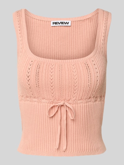 REVIEW Tanktop mit Square-Neck-Ausschnitt Altrosa 2