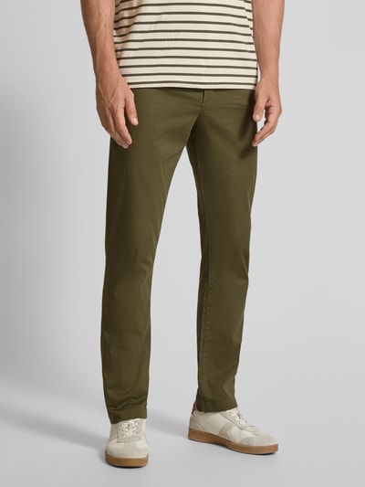 Tommy Hilfiger Straight fit chino van katoenmix Olijfgroen - 4