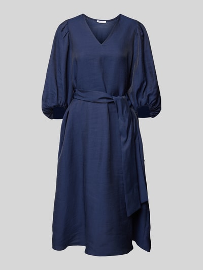 Seidensticker Sukienka midi z dekoltem w serek Granatowy 2