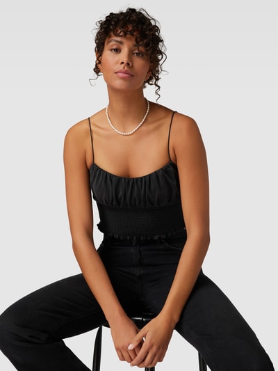 REVIEW Crop Top mit Raffungen Black 3