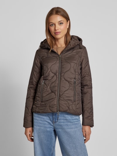 ZABAIONE Jacke mit Steppnähten Mittelbraun 4