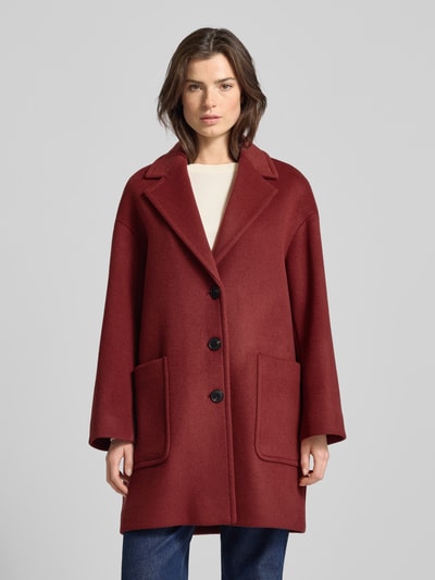 MAX&Co. Relaxed Fit Wollmantel mit Reverskragen Modell 'TAROCCO' Bordeaux 4