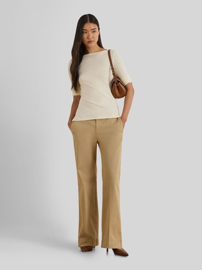 Lauren Ralph Lauren Slim Fit T-Shirt aus Baumwoll-Mix Modell 'JUDY' Ecru 1