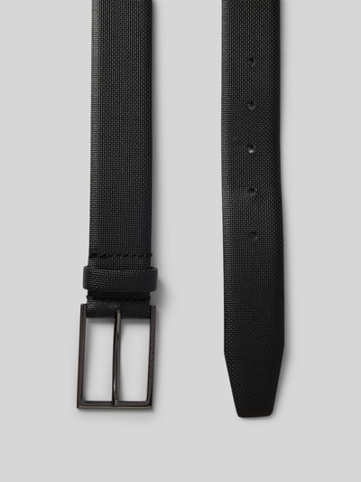 BOSS Ledergürtel mit Strukturmuster Modell 'CAMELLO' Black 5