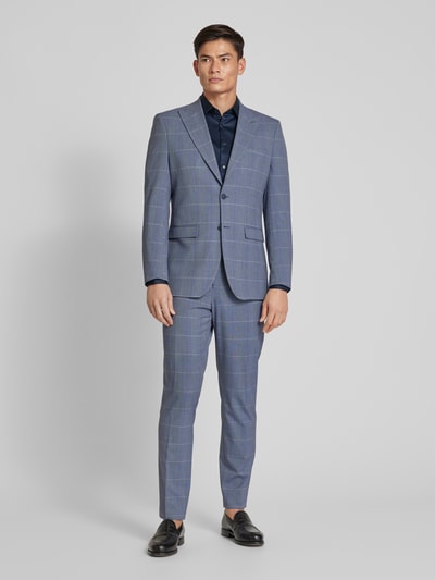 Jake*s Super Slim Fit Businesshemd aus Satin Marine 1