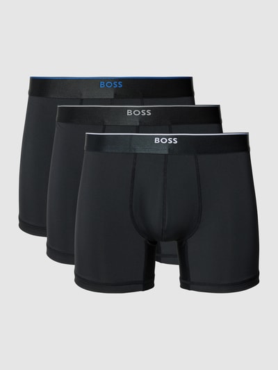 BOSS Boxershort met logo in band, model 'Boxer' Zwart - 1