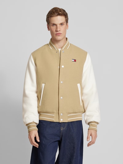 Tommy Jeans Kurtka baseballowa z naszywką z logo Beżowy 4