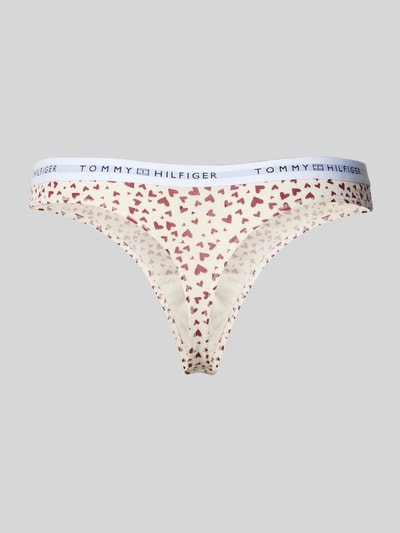 TOMMY HILFIGER String van katoenmix, model 'VALENTINE HEARTS' Felroze - 3