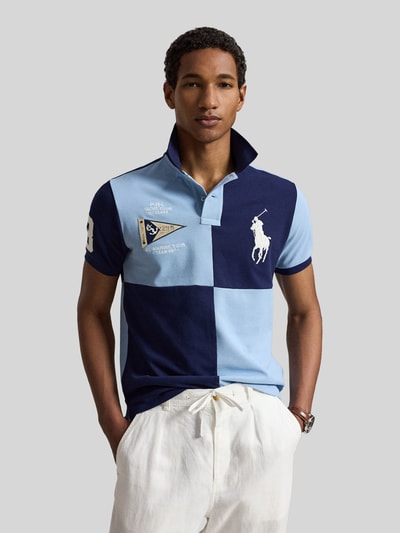 Polo Ralph Lauren Regular Fit Poloshirt aus reiner Baumwolle mit Stitchings Marine 4