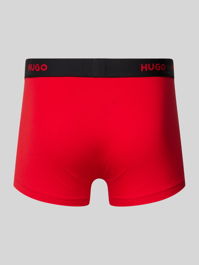 HUGO Trunks mit elastischem Logo-Bund im 3er-Pack Rot 3