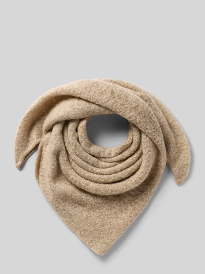 OPUS Schal mit Logo-Patch in Strick-Optik Modell 'Amadsi' Beige 1