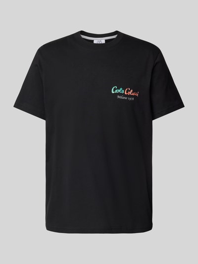 CARLO COLUCCI T-Shirt mit Label-Print Black 2