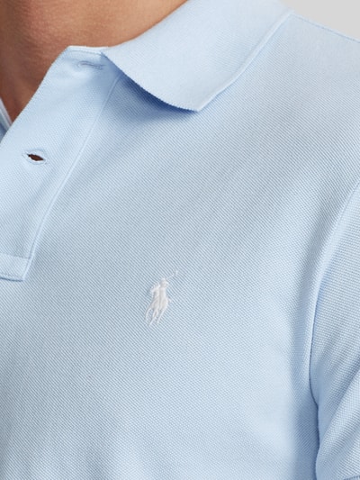 Polo Ralph Lauren Slim Fit Poloshirt aus reiner Baumwolle Hellblau 3