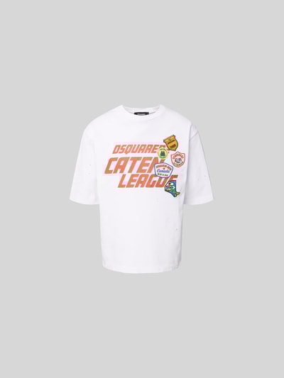 Dsquared2 Loose Fit T-Shirt aus reiner Baumwolle Weiss 2