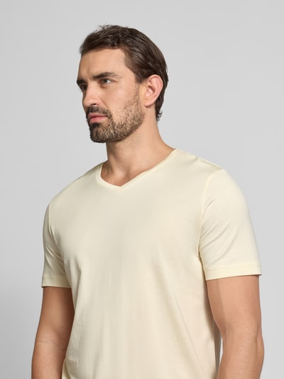 Christian Berg Men T-Shirt mit V-Ausschnitt Metallic Beige 3