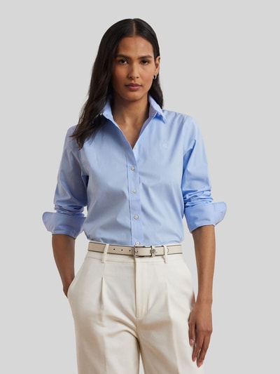 Lauren Ralph Lauren Regular FiT Langarmbluse aus Baumwoll-Mix Hellblau 4