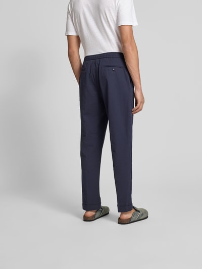 Officine Générale Stoffhose mit Gesäßtaschen Marine 5