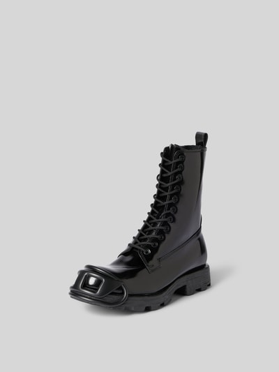 Diesel Schnürstiefel mit Logo-Detail Black 2