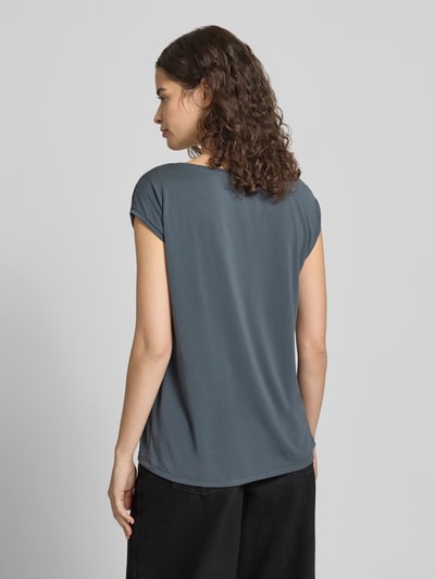 PIECES T-shirt o kroju relaxed fit z mieszanki modalu model ‘KAMALA’ Szaroniebieski 5