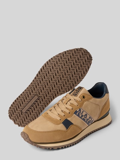 Napapijri Sneakers met vetersluiting Taupe - 4