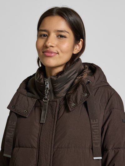 Cinque Płaszcz pikowany z kapturem model ‘COLOMBA’ Ciemnobrązowy 3