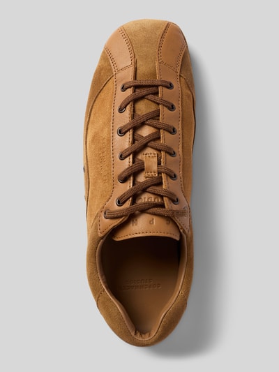 Produktfoto, Sneaker aus Leder mit Label-Details von Copenhagen, dames sneakers van leer met labeldetails, afgeronde punt, vetersluiting, hakhoogte 1 cm, schachthoogte 7 cm, schachtbreedte 10 cm