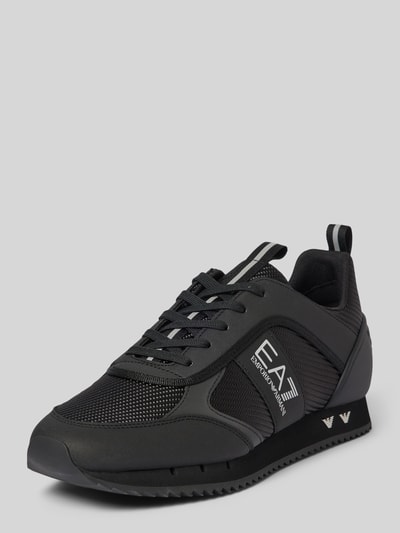 EA7 Emporio Armani Sneakers met treklus, model 'BLACK & WHITE CARBON' Zwart - 1