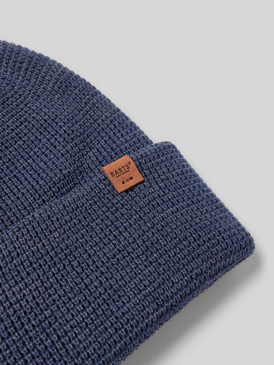 Barts Czapka beanie z detalem z logo Granatowy 2