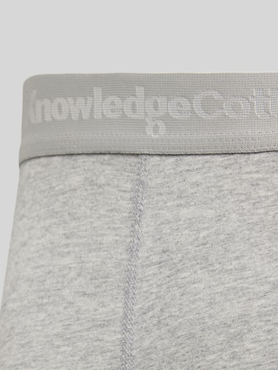 Knowledge Cotton Apparel Boxershort met elastische logoband in een set van 3 stuks Marineblauw - 2