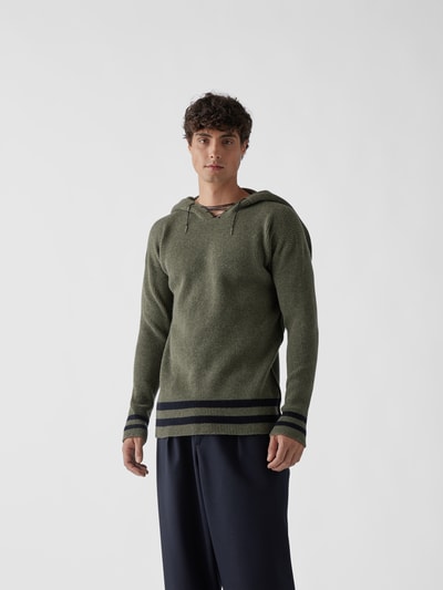 Maison Margiela Pullover mit Kontraststreifen  Lindgrün 4