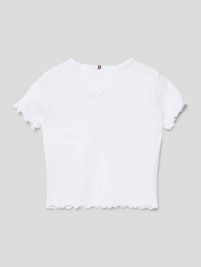 Tommy Hilfiger Teens T-shirt met labelstitching, model 'ESSENTIAL' Wit - 3