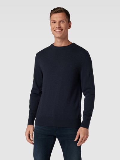 Marc O'Polo Gebreide pullover met ronde hals Marineblauw - 4